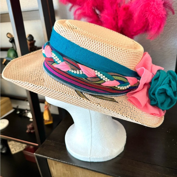 Vintage Woven Embellished Braid Hat - Picture 4 of 12